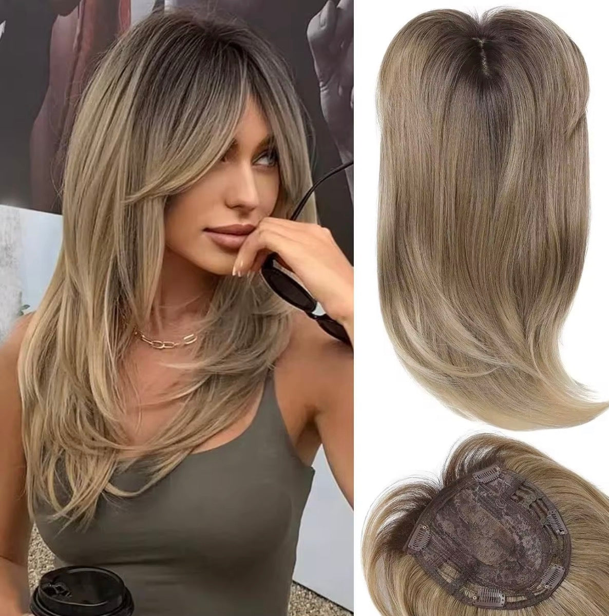 18 inch synthetic hair toppers