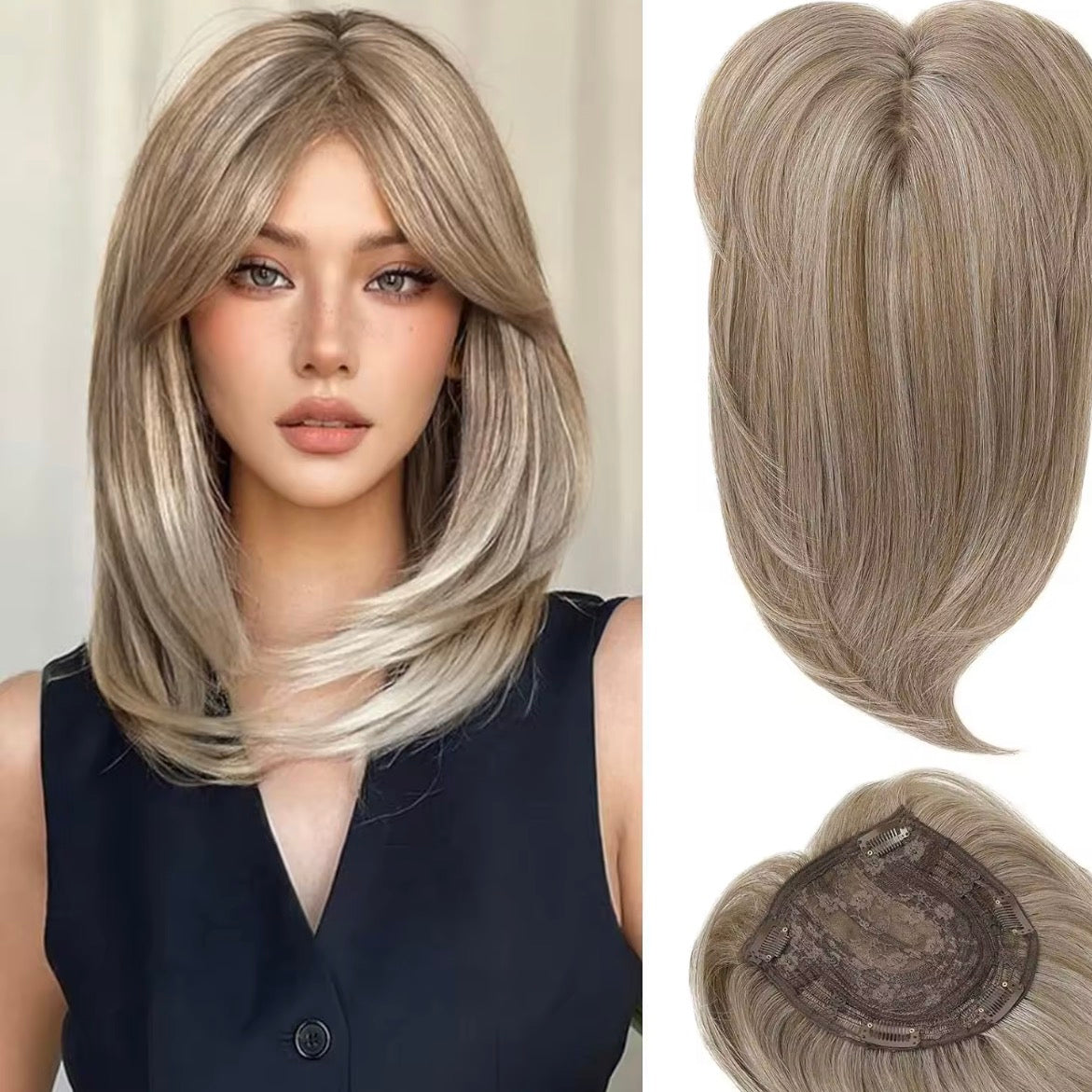 18 inch synthetic hair toppers