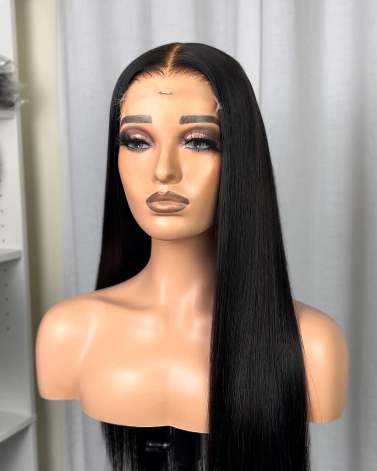 Bone straight 5x5 closure 24 inch hd lace wig